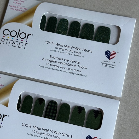 Color Street Nail Strips Bundle Evergreen Queen & Yule Be Delighted Holiday Chic - Picture 2 of 6